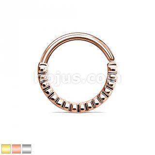 Grooved Half Circle Bendable Nose Septum and Ear Cartilage Hoops